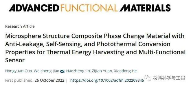开云 开云体育哈工大矫维成教授《AFM》：相变复合材料方面取得最新成果！