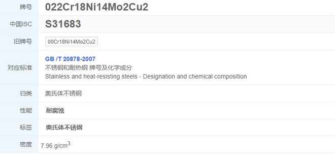 开云体育 开云官网00Cr18Ni14Mo2Cu2通过精确的合金设计(图1)